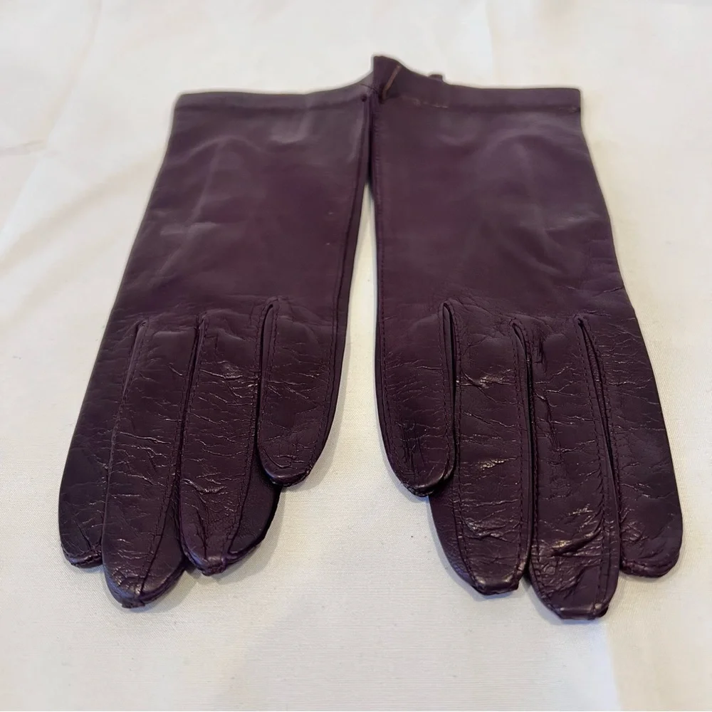 Madova Firenze Italy Leather Gloves Women’s Size 7 Plum Purple Made in Italy NEW
